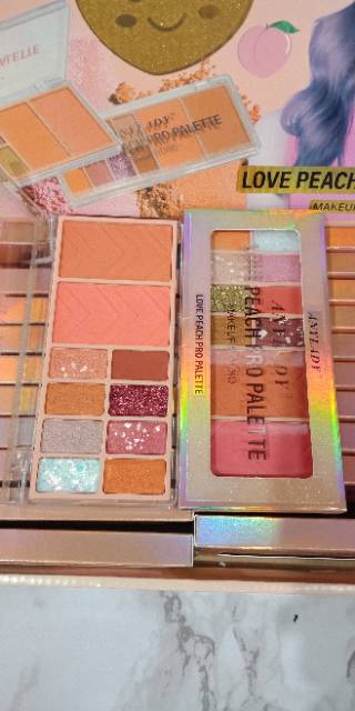 EYESHADOW PALETTE DAN HIGHLIGHTER ANYLADY make up studio love Peach  | NEVER GIVE UP NO.769 | 845