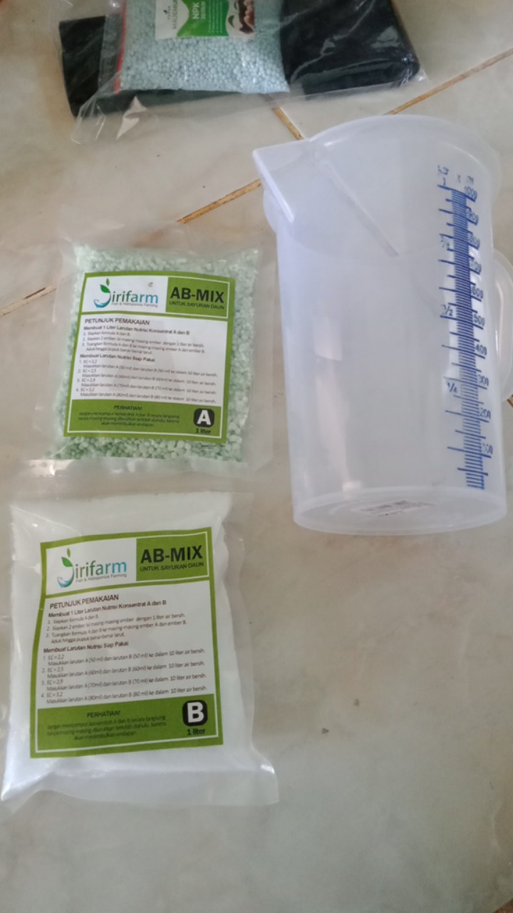 Jirifarm (11481+08255) Paket Ab Mix Sayuran 1 Liter + Gelas Takar
