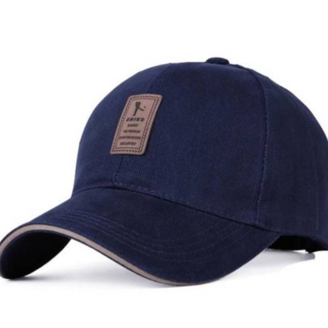 Topi baseball biru navy, beige, hitam