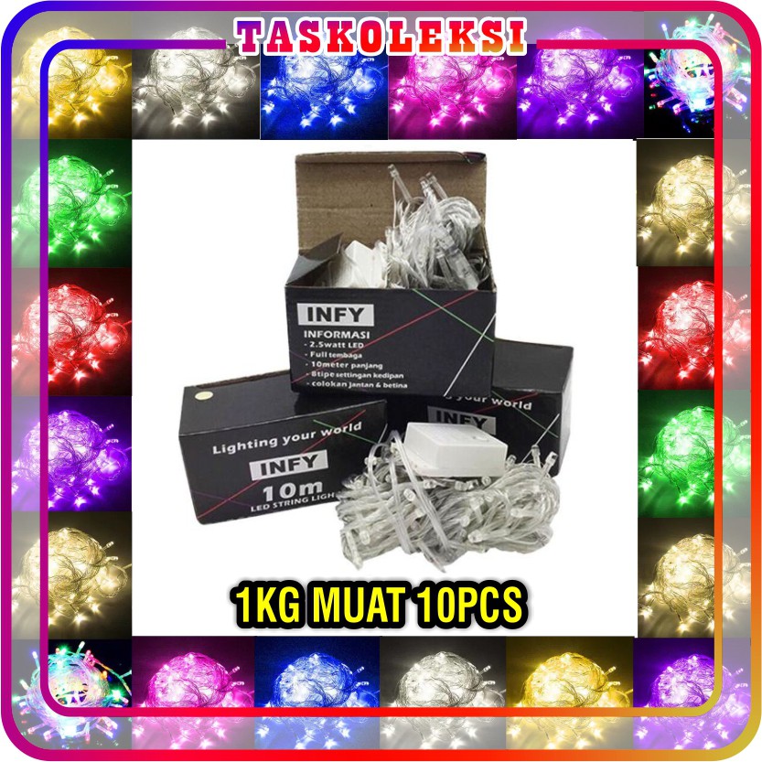 TK E002 Lampu Tumblr 10 Meter LED Natal INFY Box Hias TK E002 Lampu Tumblr 10 Meter LED Natal INFY Box Hias