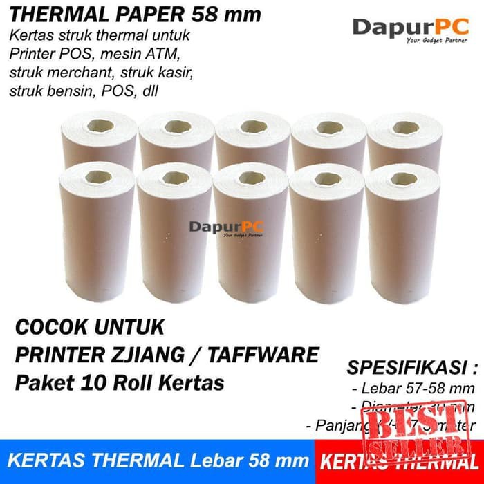 

Paket Alat Tulis - Paket Puzzle Anak - Paket Ujian Thermal Paper 58 X 30 Mm 10 Roll Kertas Struk