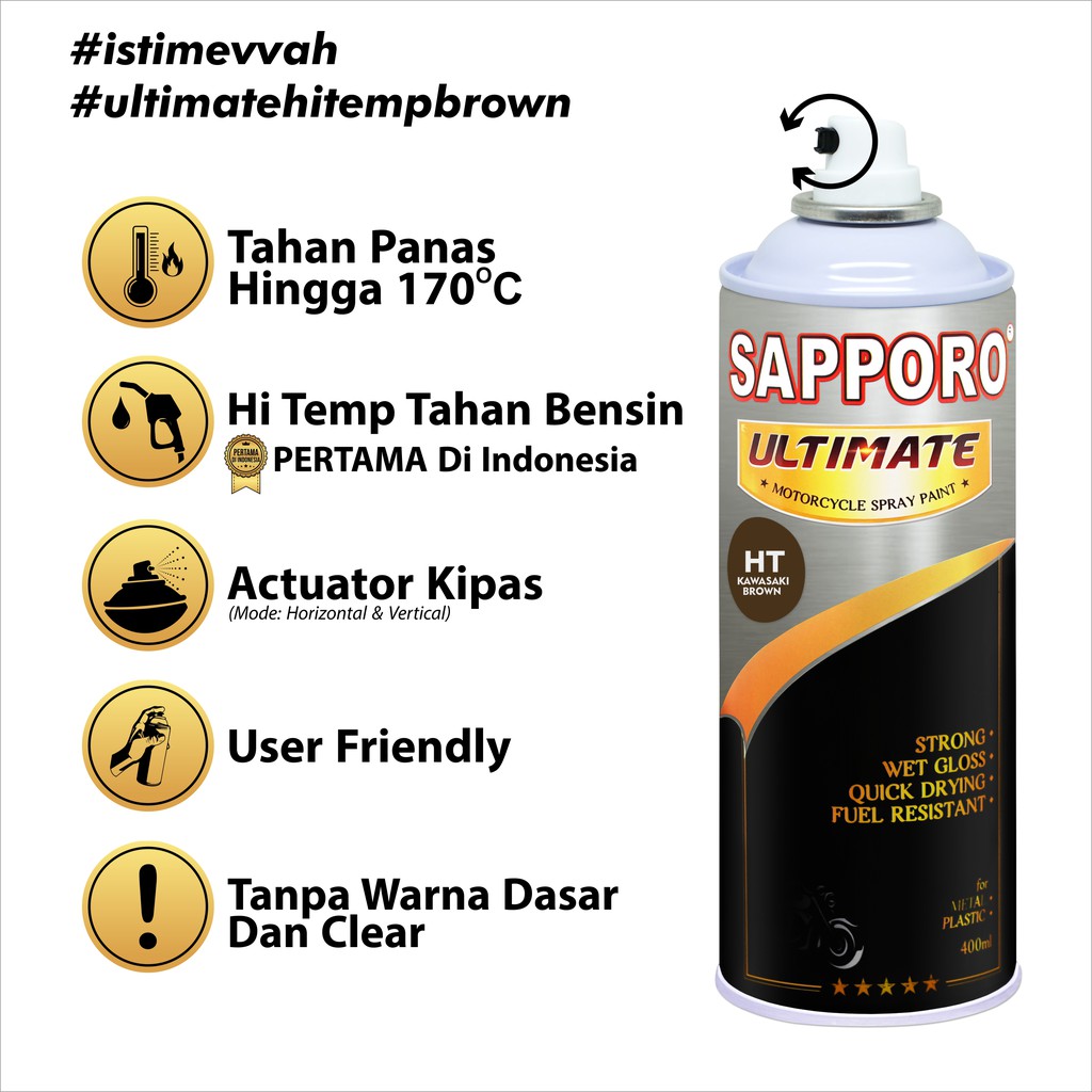 SAPPORO ULTIMATE Hi Temp Kawasaki Brown HTKB 400 ml