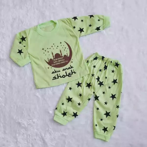 Baju Tidur Bayi Anak Soleh  / Piyama Bayi / Baju Tidur Anak / Piyama Murah / Baby Alicia