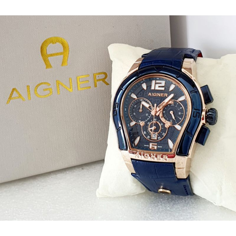 Jam Tangan Pria Aigner Bari Palermo Roma 8811 Crono Tanggal Aktif - Free Box Batre Cadangan Original