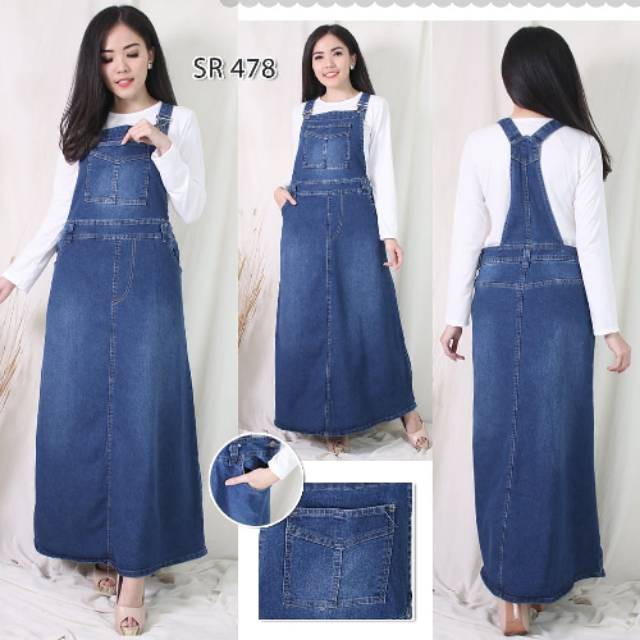 BAJU TAHUN BARU KEKINIAN MODEL CEWEK KOREAN KPOP LUCU SP/ OVERALL JEANS ROK PANJANG