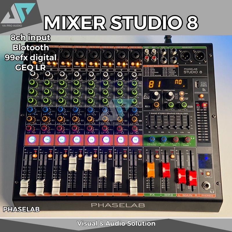 Mixer audio analog phaselab studio 4-6-8 channel