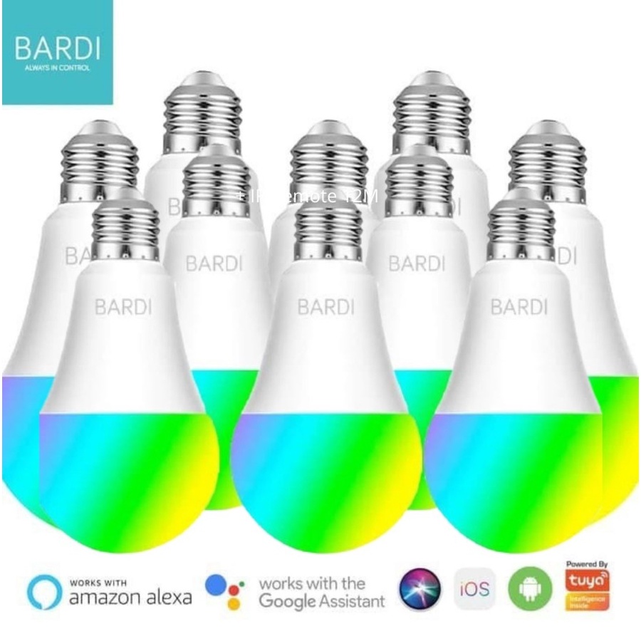 BARDI Bundle Smart Light Bulb 9W RGB+WW Wifi Wireless IoT Home (10PCS)