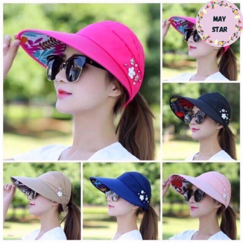 Topi pantai golf  lipat wanita Anti UV Foldable Hat Sport Topi Tenis Meja Import Al