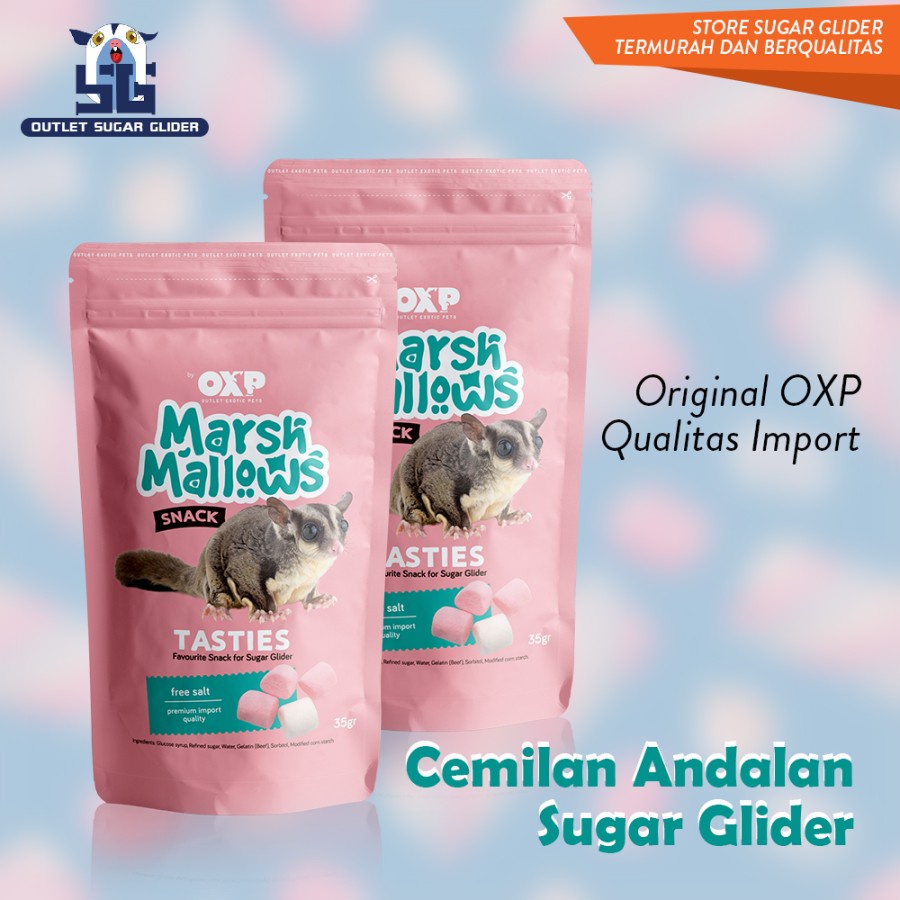 Mini Marshmallow Snack Favorit Sugar Glider, Hamster, Tupai