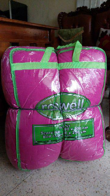 Bedcover Set Polos Rosewell  King/queen Tinggi 30cm