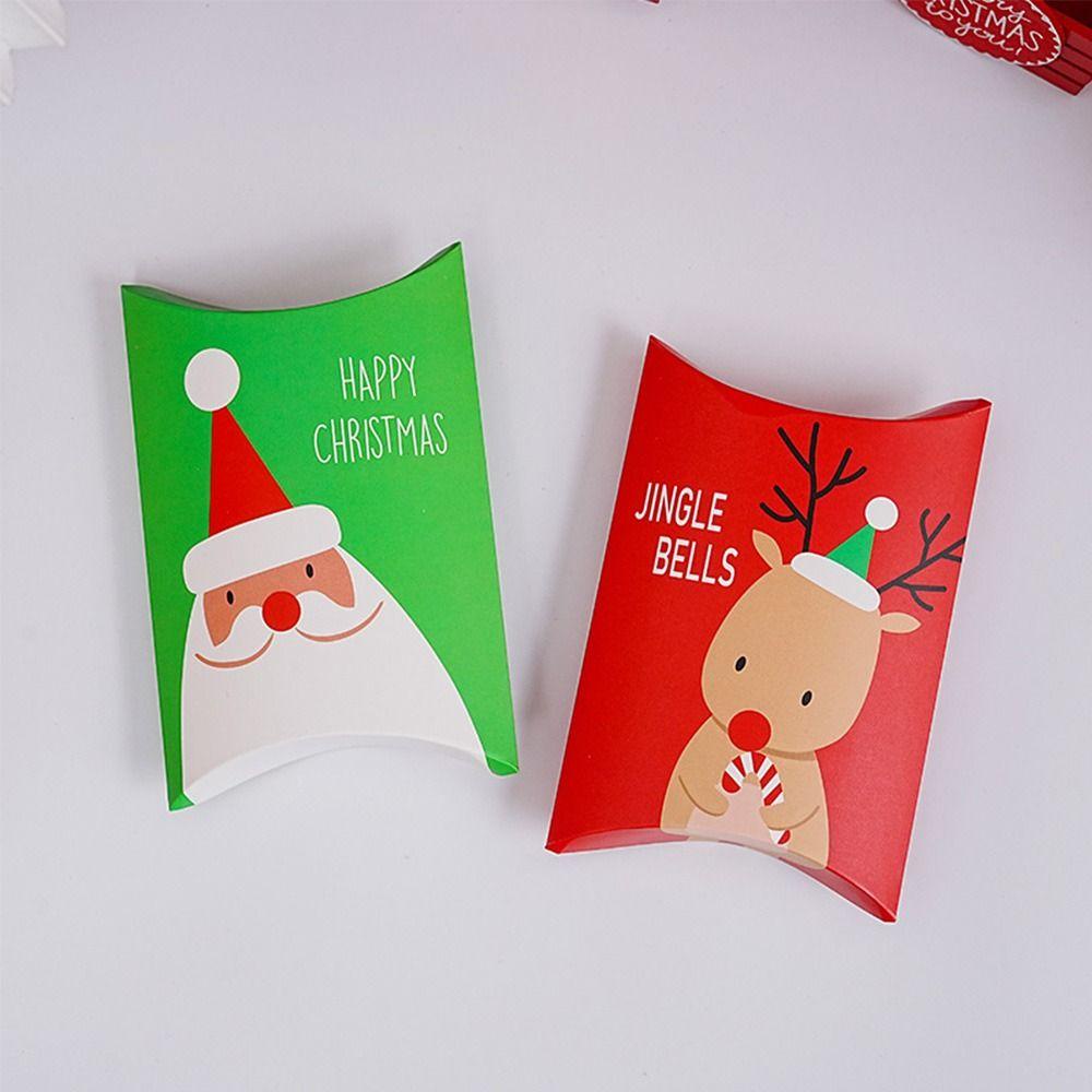 Top Christmas Gift Box Hadiah Kemasan Snowman Printed Deer Merry Christmas