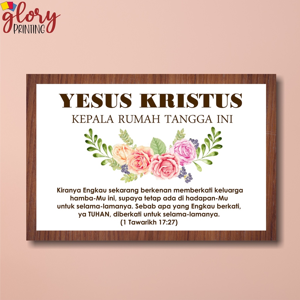 GLORY HIASAN DINDING 20x30 - QUOTES KRISTEN - DEKORASI AESTHETIC - WALL DECOR - POSTER KAYU