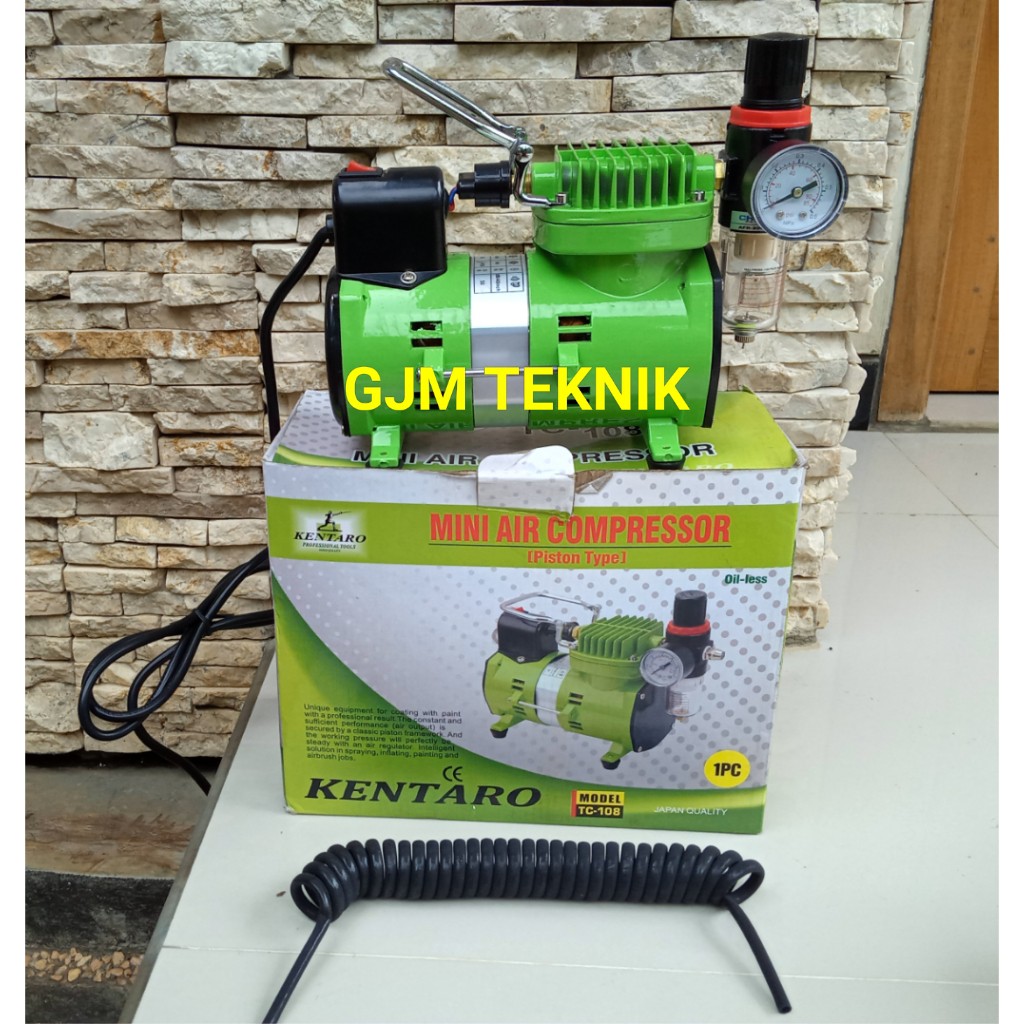 Kompresor mini merk kentaro 3 bar pyston tipe - murah