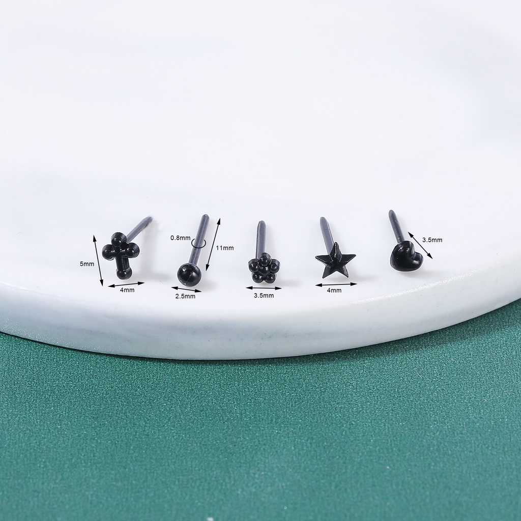 2-45pcs Anting Tusuk Bahan Plastik Resin Transparan Untuk Tidur