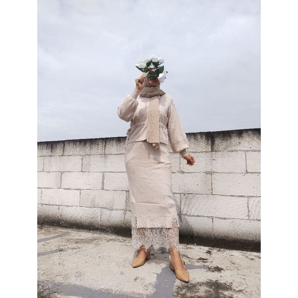 Gamis rajut premium - rompi