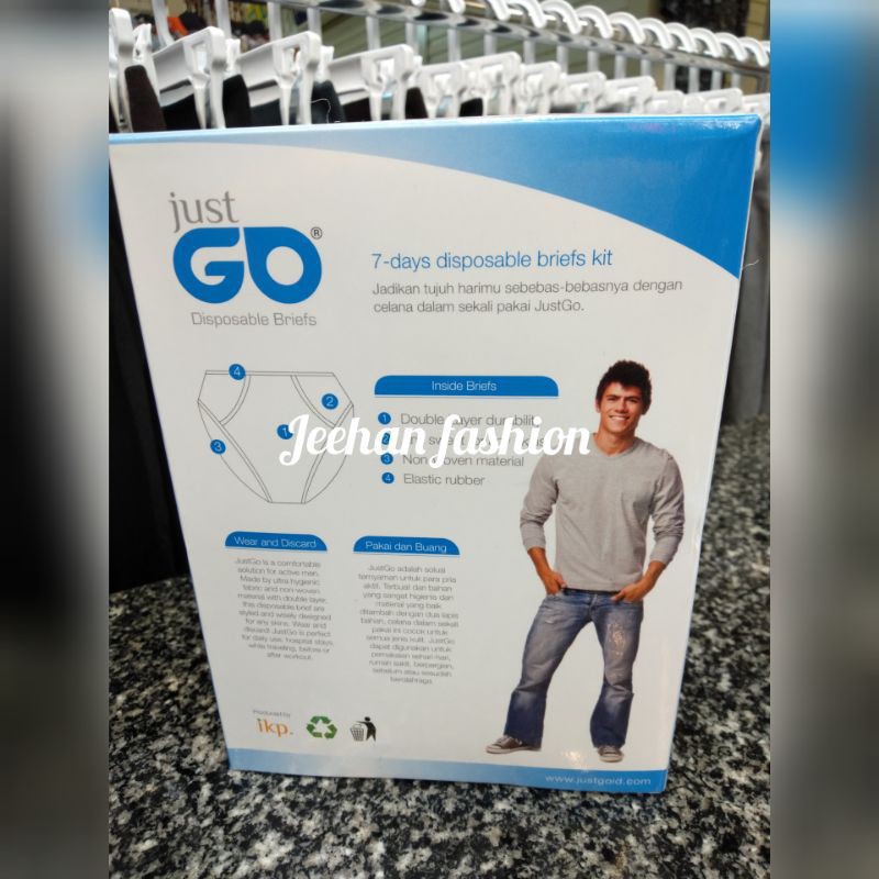 Just Go Disposable Briefs Celana Dalam Kertas Pria Jeehan fashion