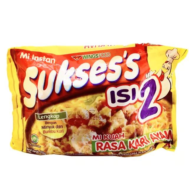

Sukses Mie instan isi 2 rasa kari, ayam bawang, soto 112 gr
