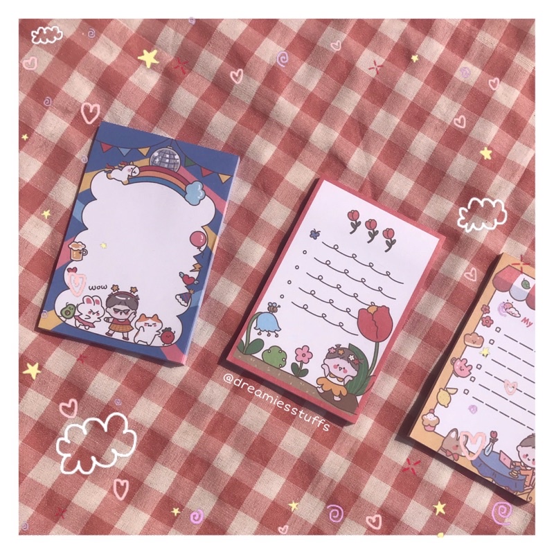 

(Dream) Cutie cartoon post it or memopad by dreamiesstuffs