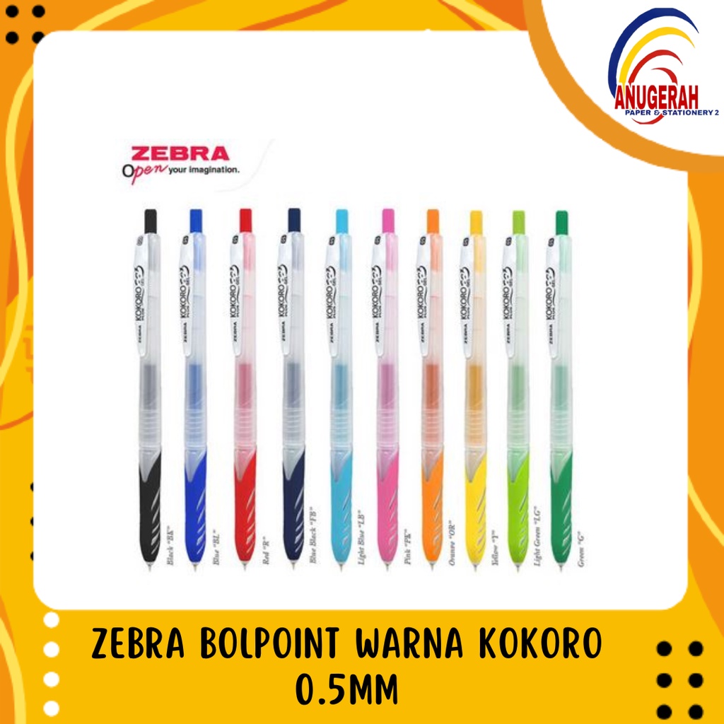 

ZEBRA BOLPOINT WARNA KOKORO 0.5MM