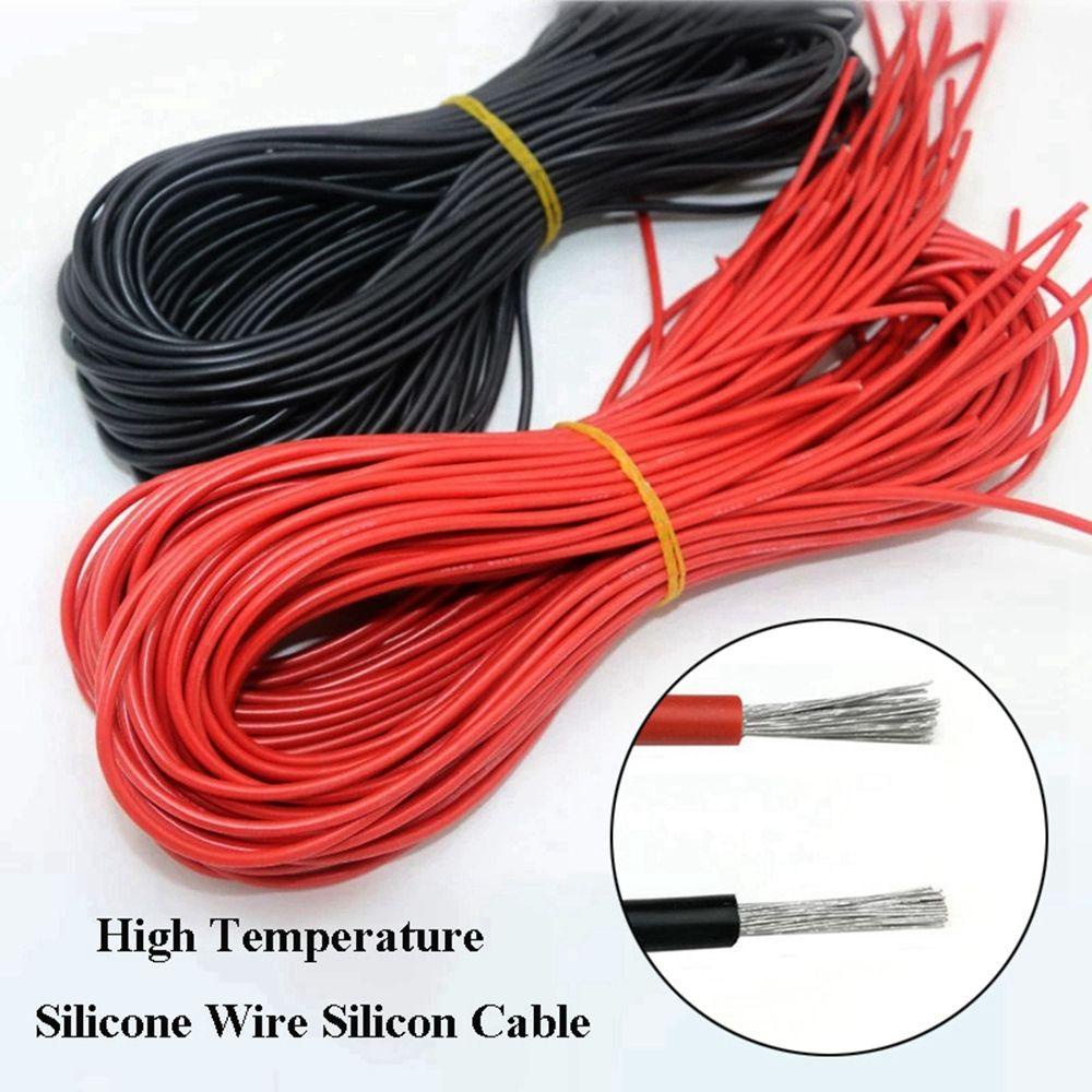 Kabel Silikon SOLIGHTER Hitam/Merah Suhu Tinggi 2meter Jalur Tes