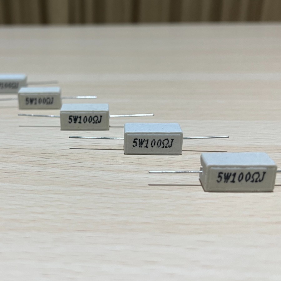 RESISTOR 5 WATT 5W 100OHM 100 OHM Ω 100R