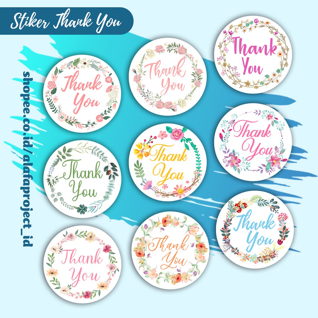 

1 Set Stiker Thank You Stiker Terima Kasih Ucapan Terima Kasih