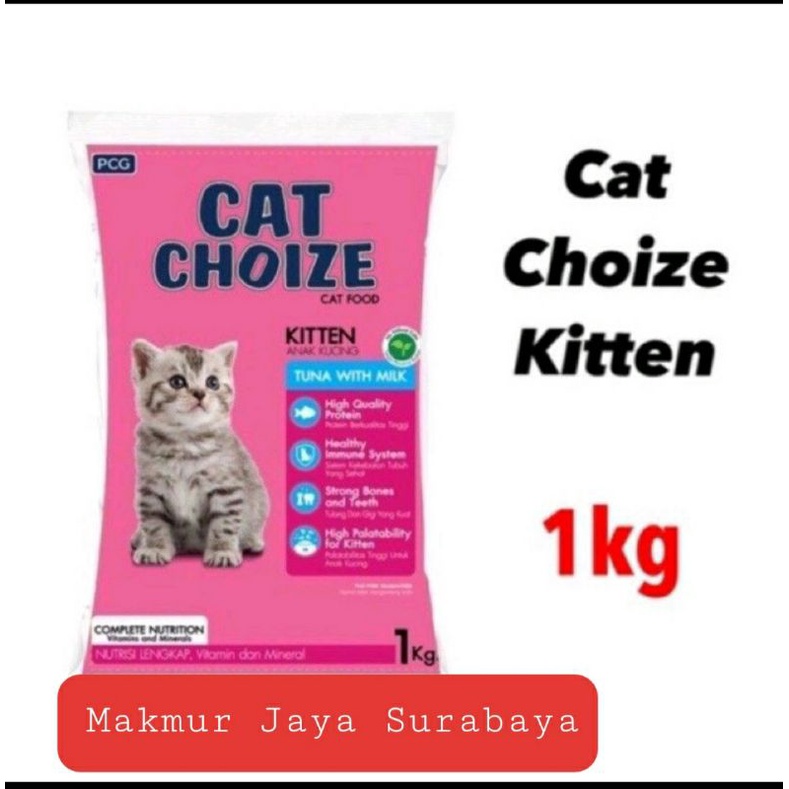 Cat Choize Kitten 1kg Tuna &amp; Salmon with Milk Freshpack - Makanan kucing