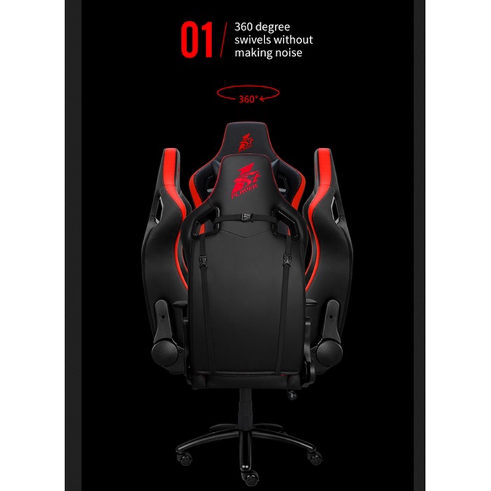 Kursi Gaming 1STPLAYER GAMING CHAIR DK1 - BLACK - Comfort - All Steel Skeleton