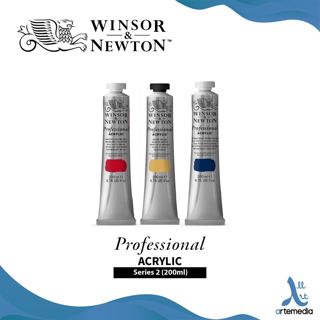 

Winsor & Newton Professional Acrylic Paint 200ml Cat Akrilik Premium Series 2