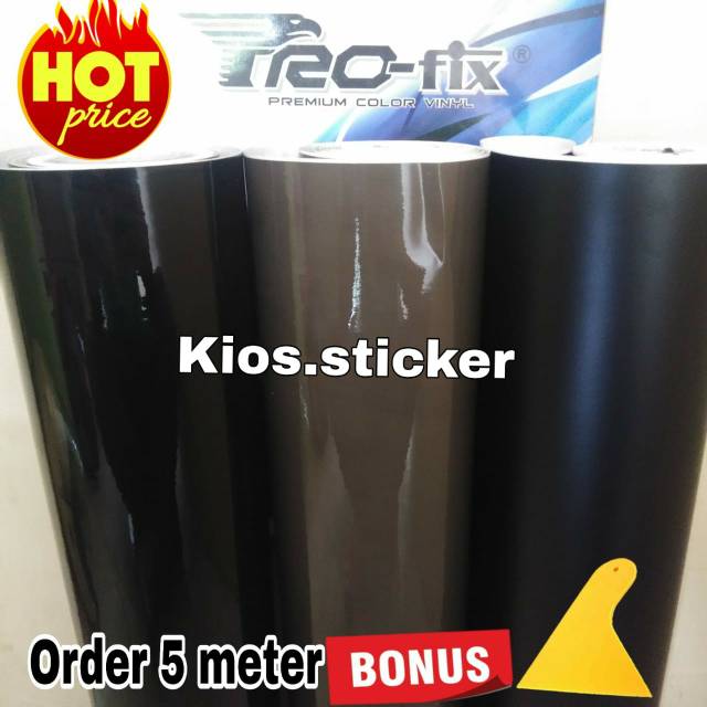 STICKER SKOTLET HITAM GLOSSY  SKOTLET MOTOR HITAM DOFF