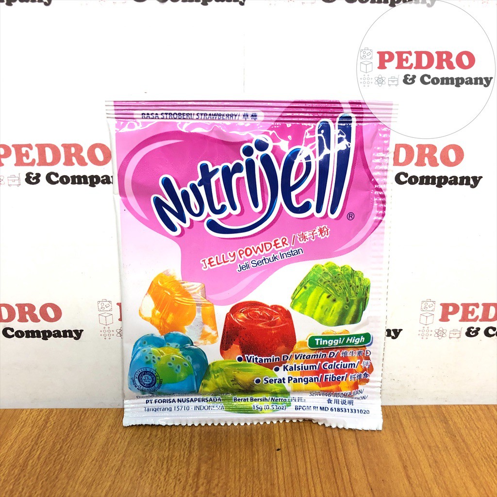 

Nutrijell jelly powder pudding serbuk bubuk rasa strawberry 15 g - stoberi strawbery berry