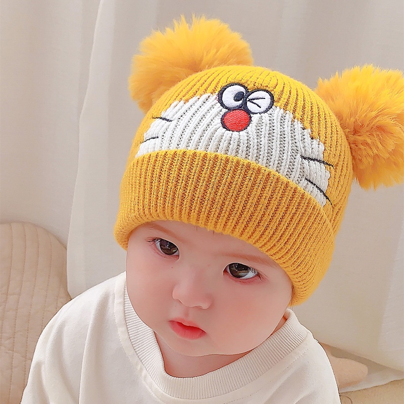 HappyOliver KUPLUK EMOON (P) Topi Anak Lucu Model kupluk Usia 0 Sampai 3 Tahun Kualitas Terbaik