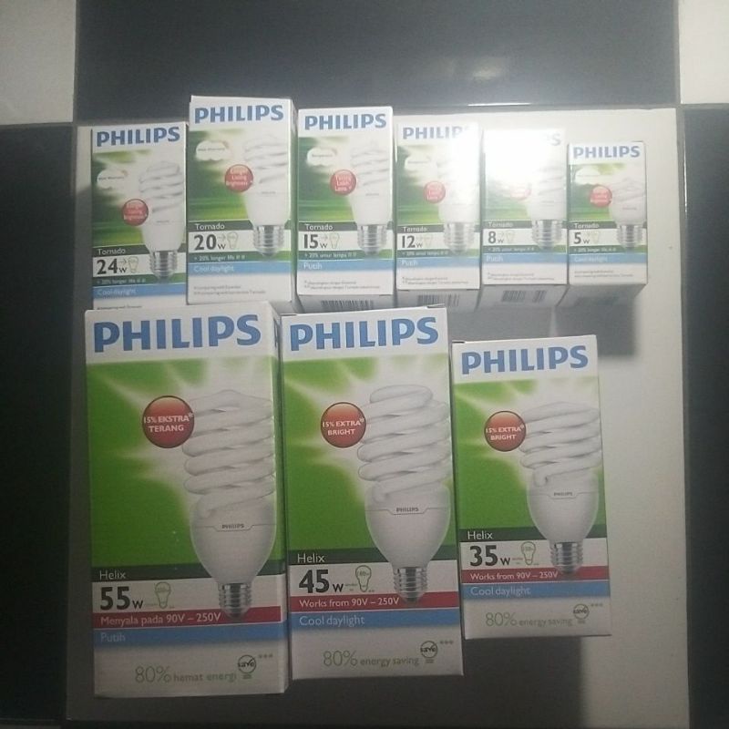 lampu philips spiral