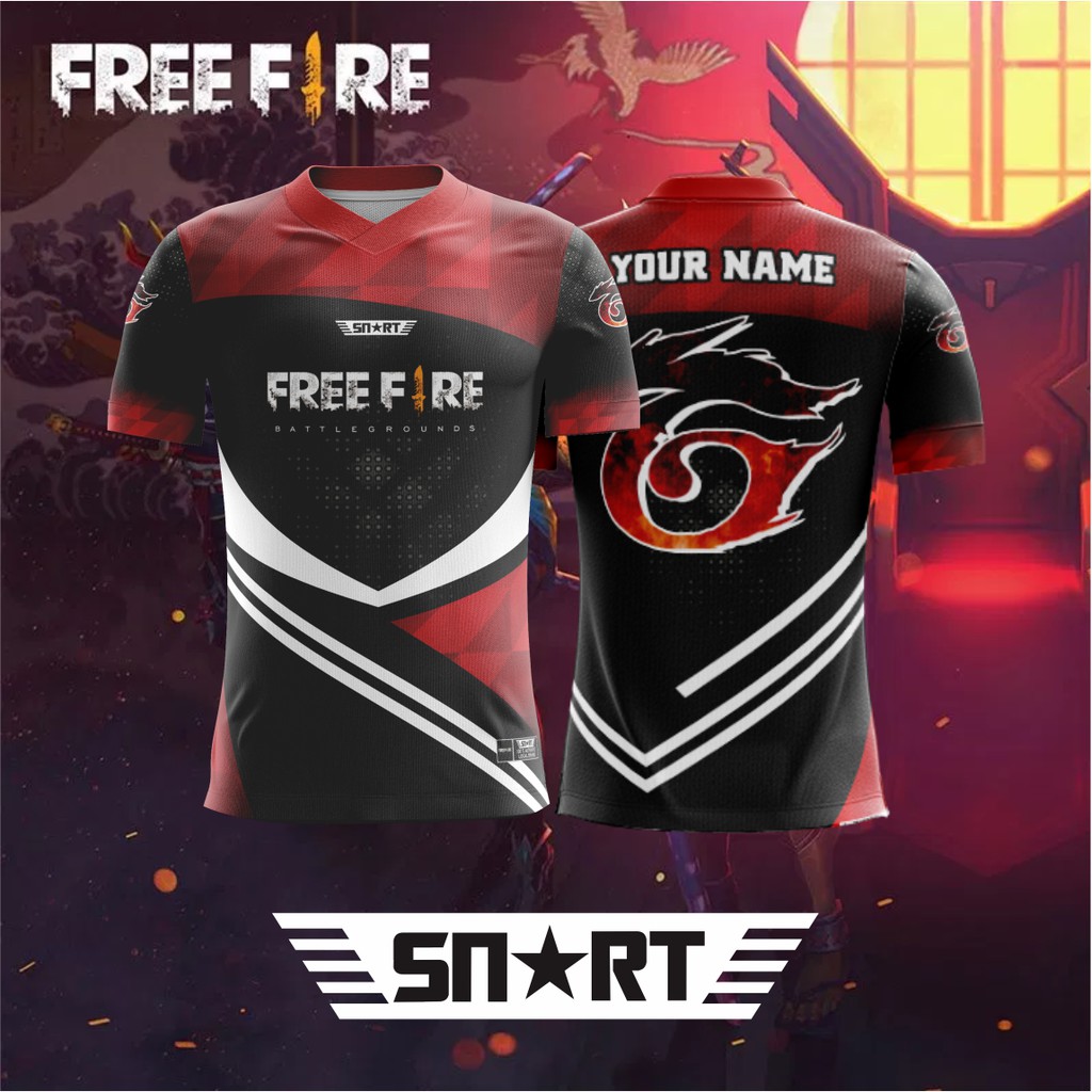 Kaos Jersey Gaming Esport Printing Freefire Ff Pubg Mobile Legend Mlbb Pb Bebas Logo Amp Nama