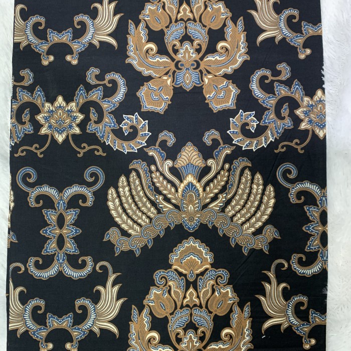 BAHAN KAIN BATIK KATUN METERAN PREMIUM - Biru