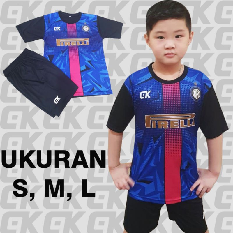 baju bola setelan anak sd intermilad//kaos bola seragam anak anak//jersy setelan anak anak murah