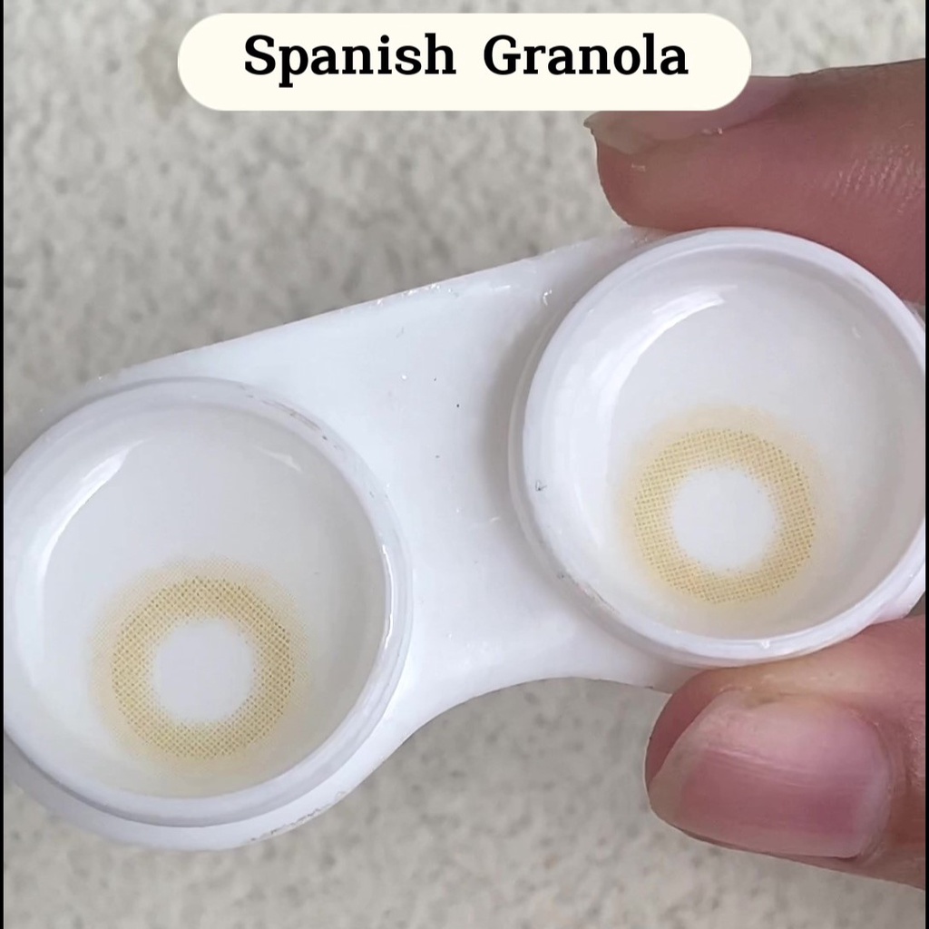 Softlens SPANISH Warna GRANOLA BROWN 14.4mm Normal Minus