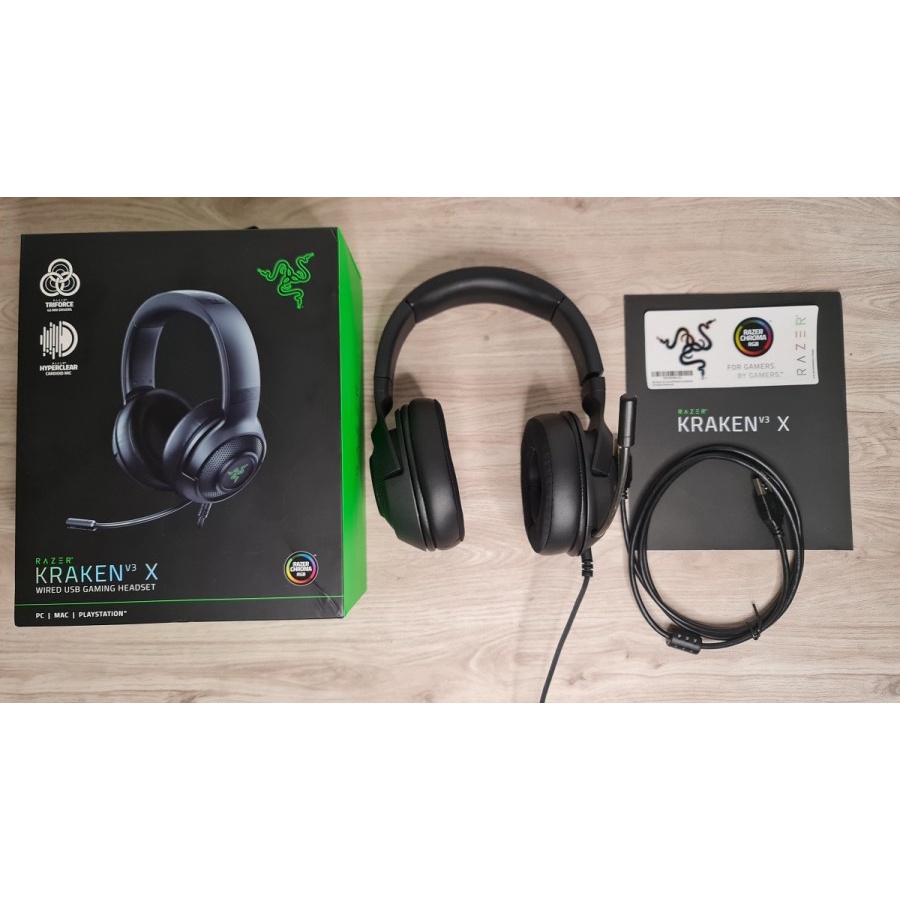 Razer Kraken V3 X Chroma Gaming Headset Surround 7.1 V3X Wired USB Nampol GAN