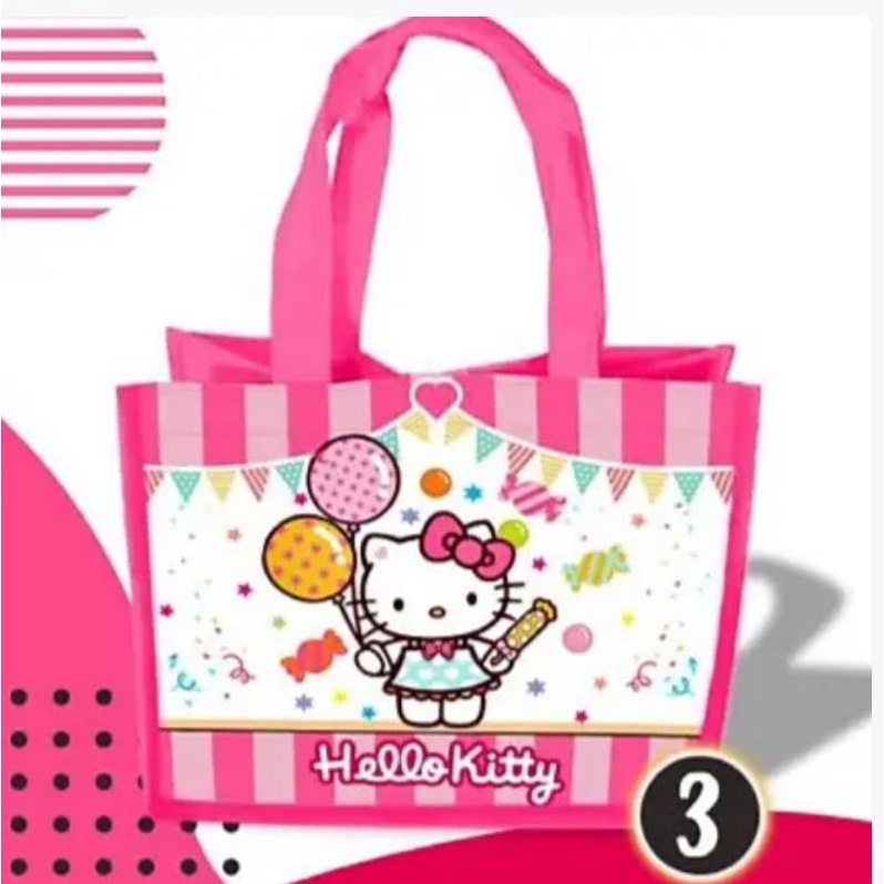 Goodie bag ulang tahun anak karakter hello Kitty, souvernir ulang tahun anak karakter hello Kitty te