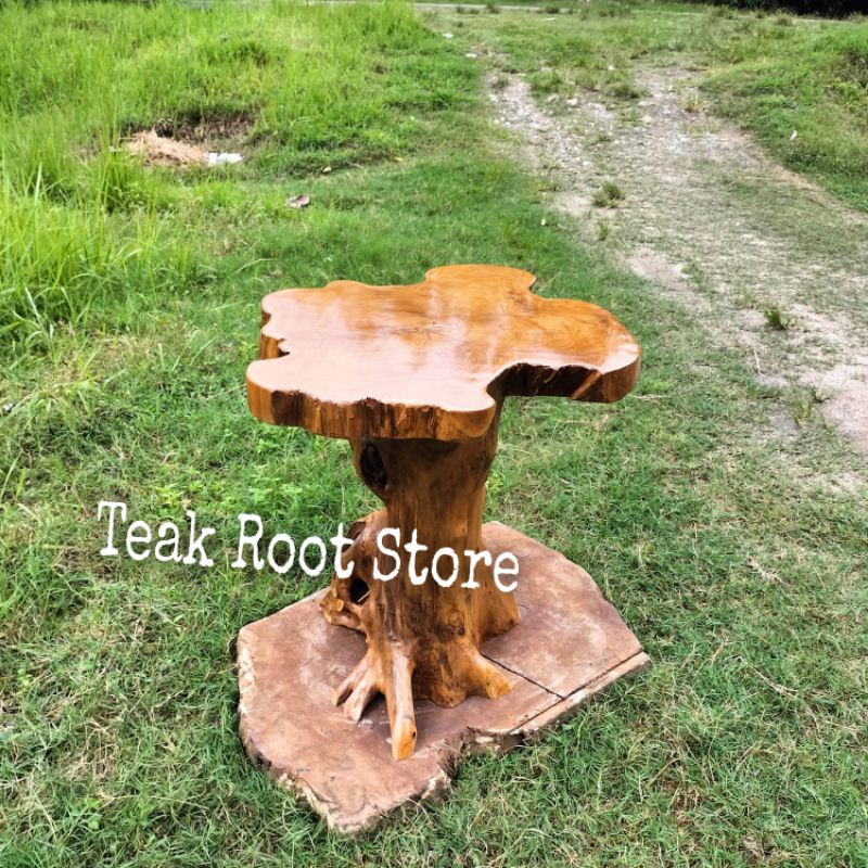 Meja Hias Unik Akar Kayu Jati