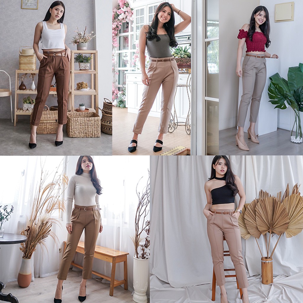 UPGRADE Celana Katun dengan Belt