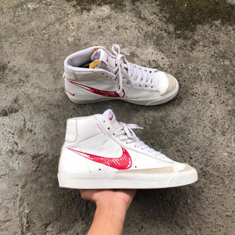 Sepatu nike blazer mid 77 sketch red
