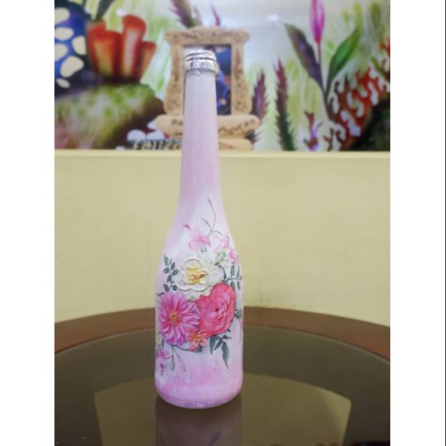 Botol decoupage / Vas decoupage