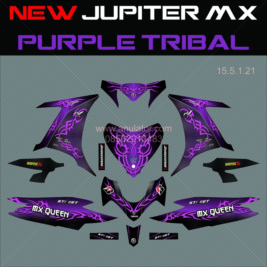 Sticker Striping Motor Stiker Yamaha New Jupiter Mx Queen Spec B