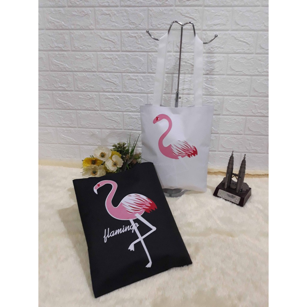 LS 467 - FLAMINGO tas totebag/totebag model kuliahan