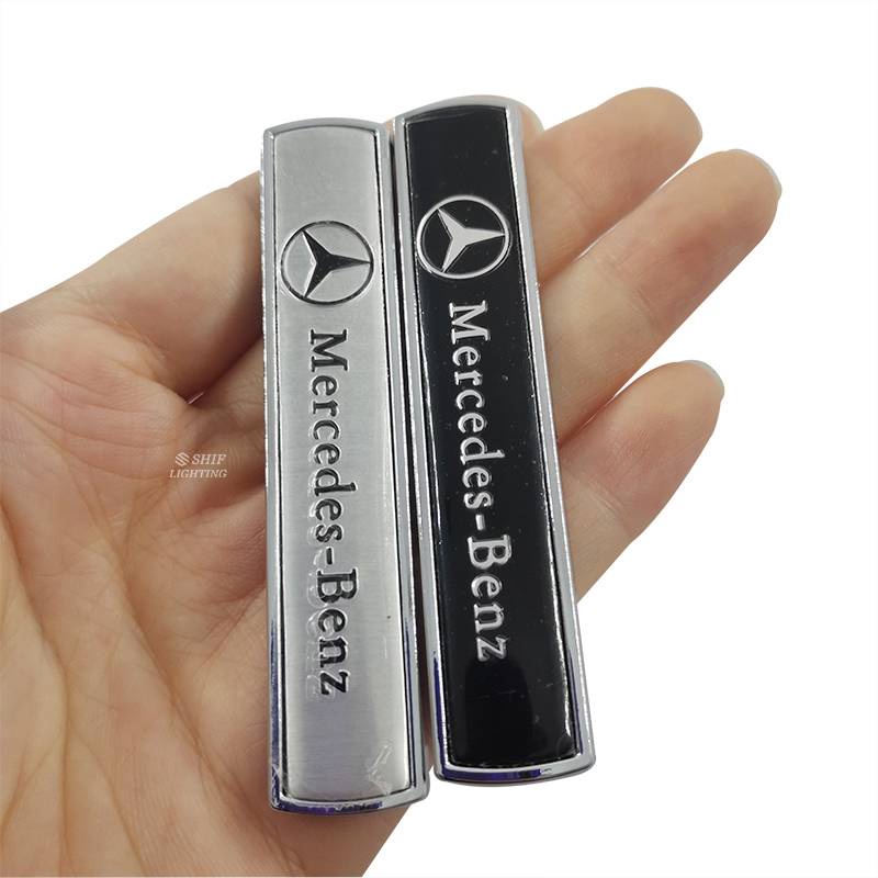 2 X Metal Mercedes-Benz Logo Car Side Fender Decorative Emblem Sticker Decal Badge For Mercedes Benz AMG