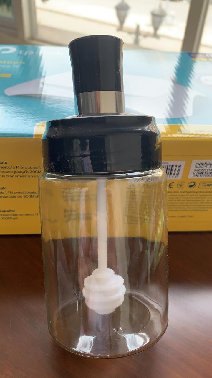 Holiven Tempat Bumbu Dapur Set Tempat Gula Teh Kopi Serbaguna Kaca Dengan Tutup Sendok Kedap Udara