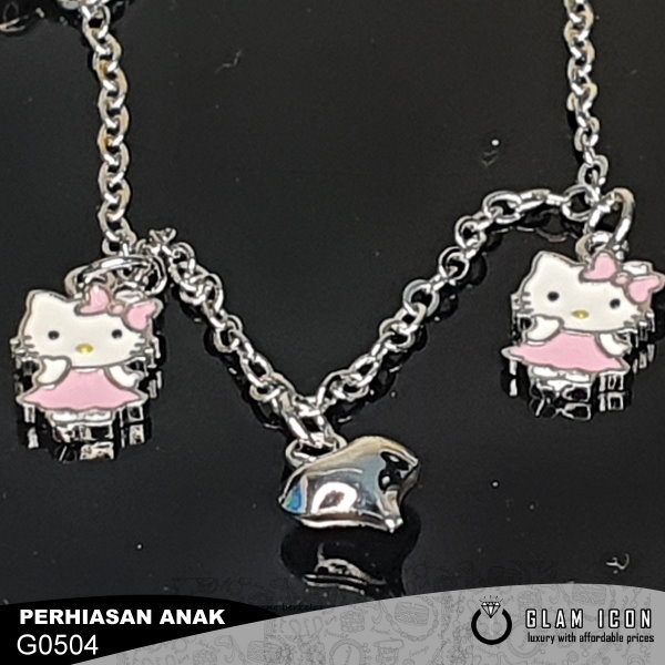 Gelang Rantai anak  Elokiti Pink Dress G0504 GRAS