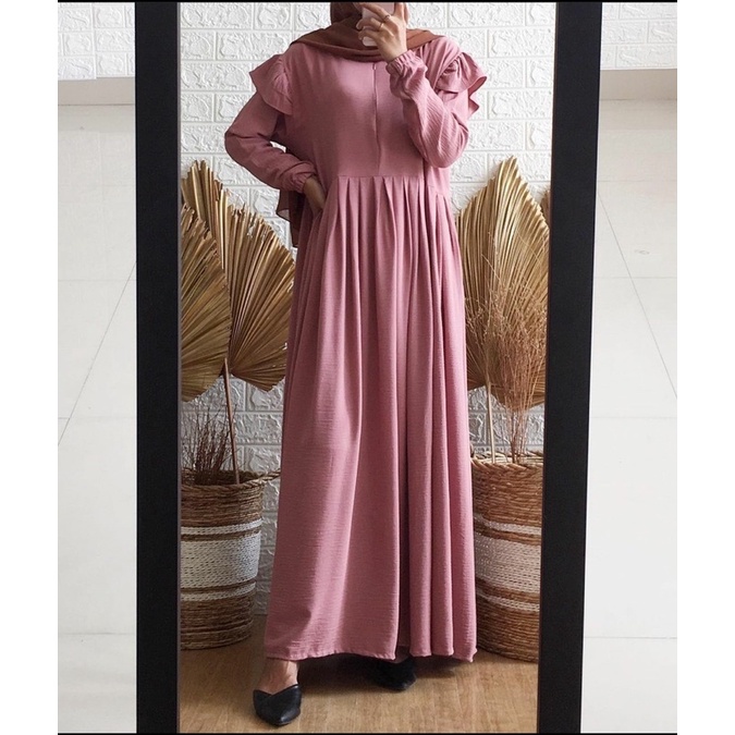 G-G GREGANA DRESS GAMIS RAYON CRINCLE AIRFOW