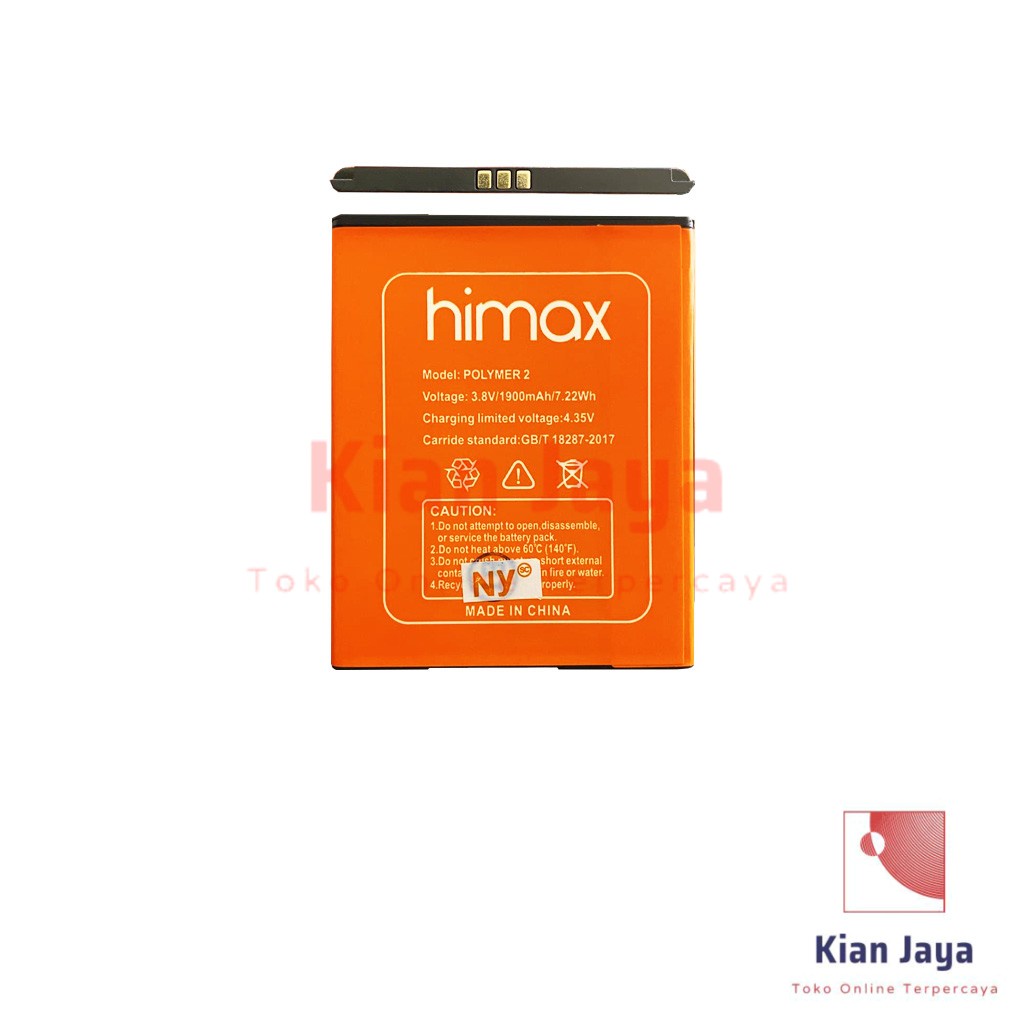 Baterai Himax Polymer 2 Original OEM Batre Batrai Battery Hp Ori